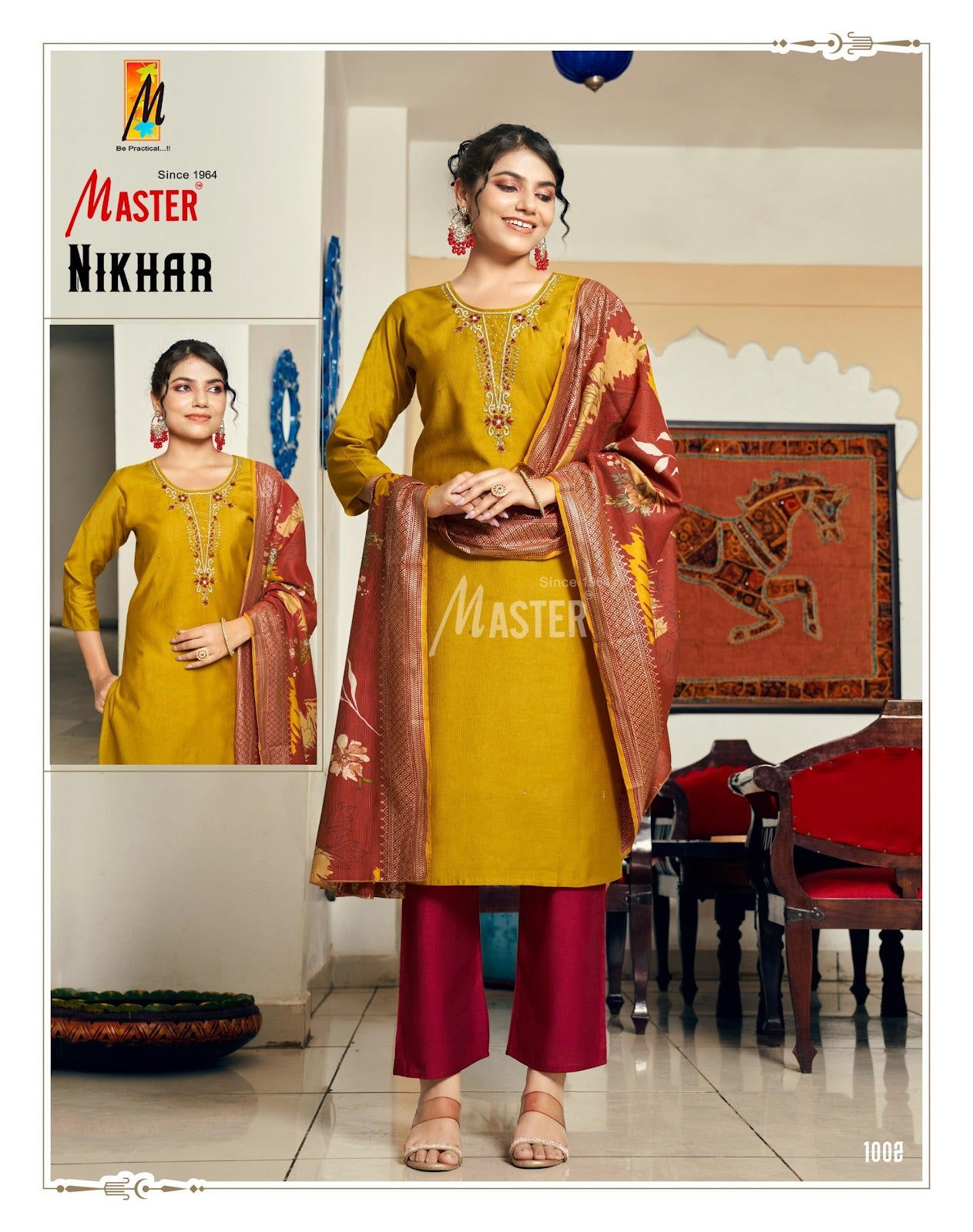 Nikhar Master Gadwal Readymade Pant Style Suits Supplier Gujarat