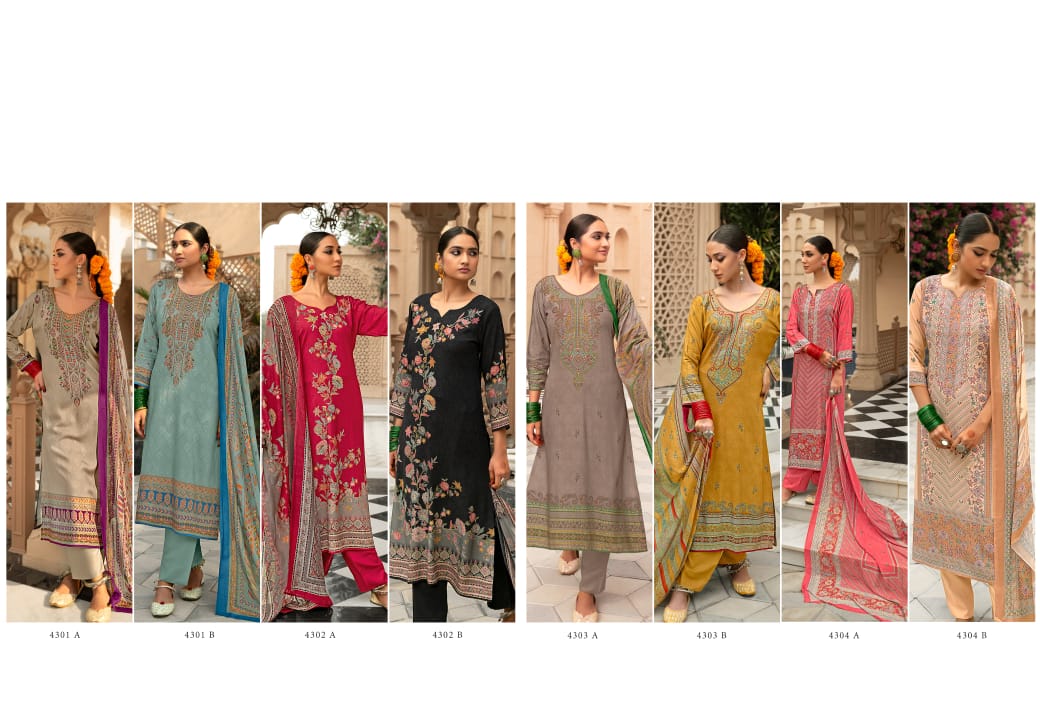 Nikhar Vol 4 Rivaa Pure Pashmina Suits Wholesaler India