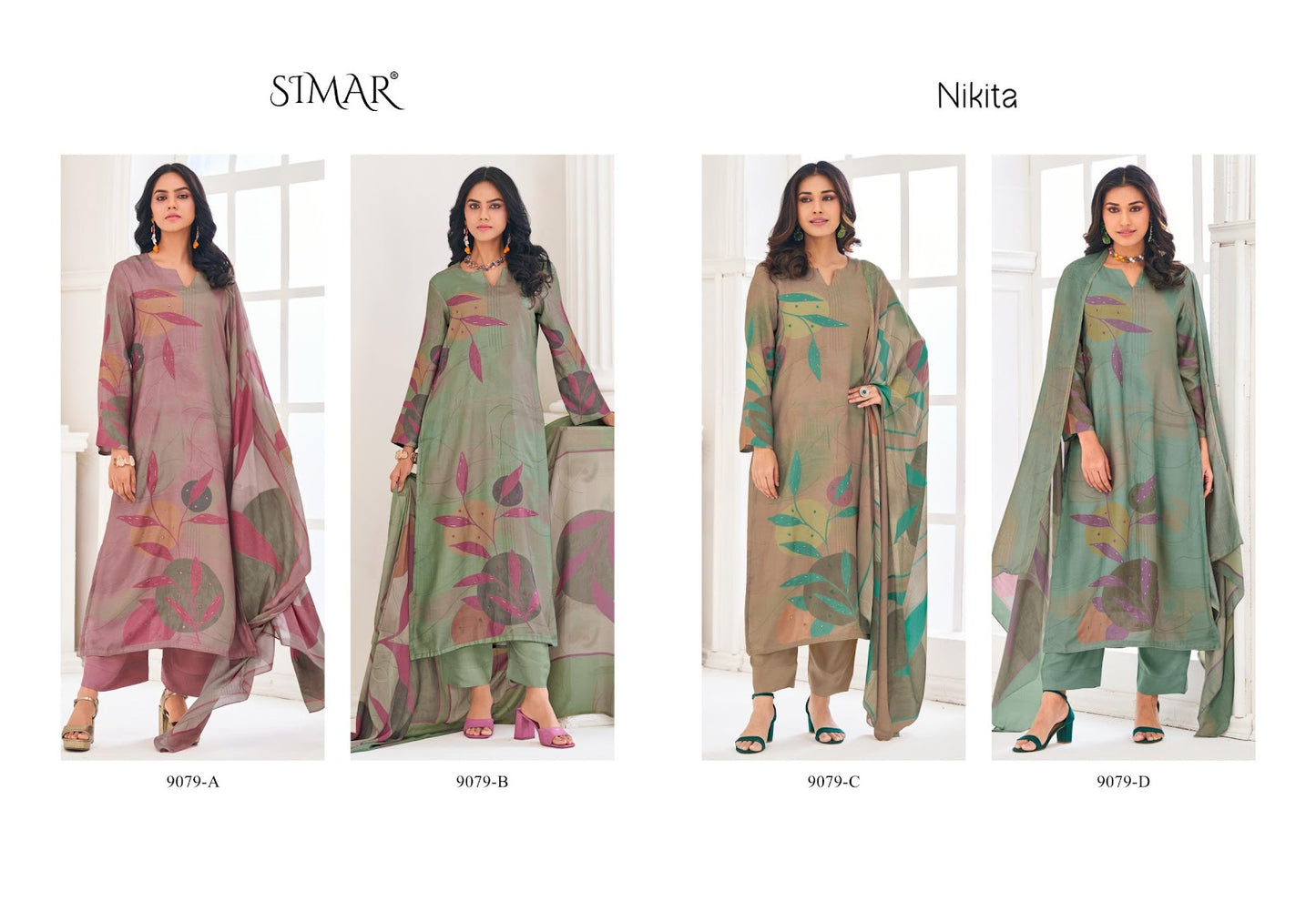Nikita Simar Pure Viscose Muslin Pant Style Suits Supplier Gujarat