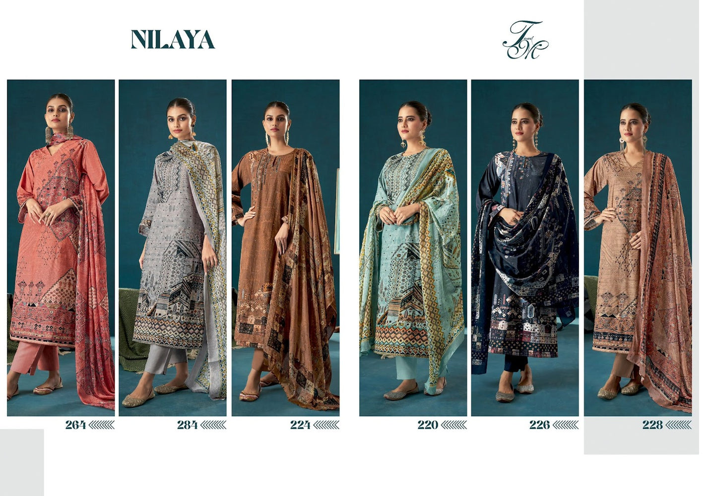 Nilaya Sahiba Tm Pure Viscose Pashmina Suits Supplier India