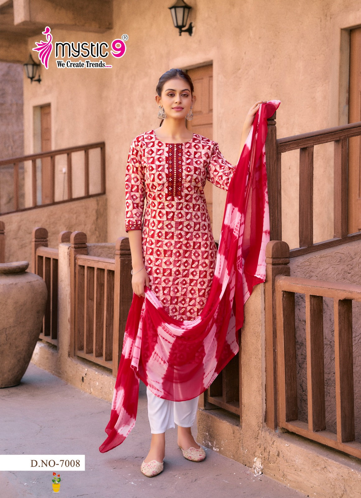 Nisha Vol 7 Mystic 9 Cotton Readymade Pant Style Suits Exporter Ahmedabad