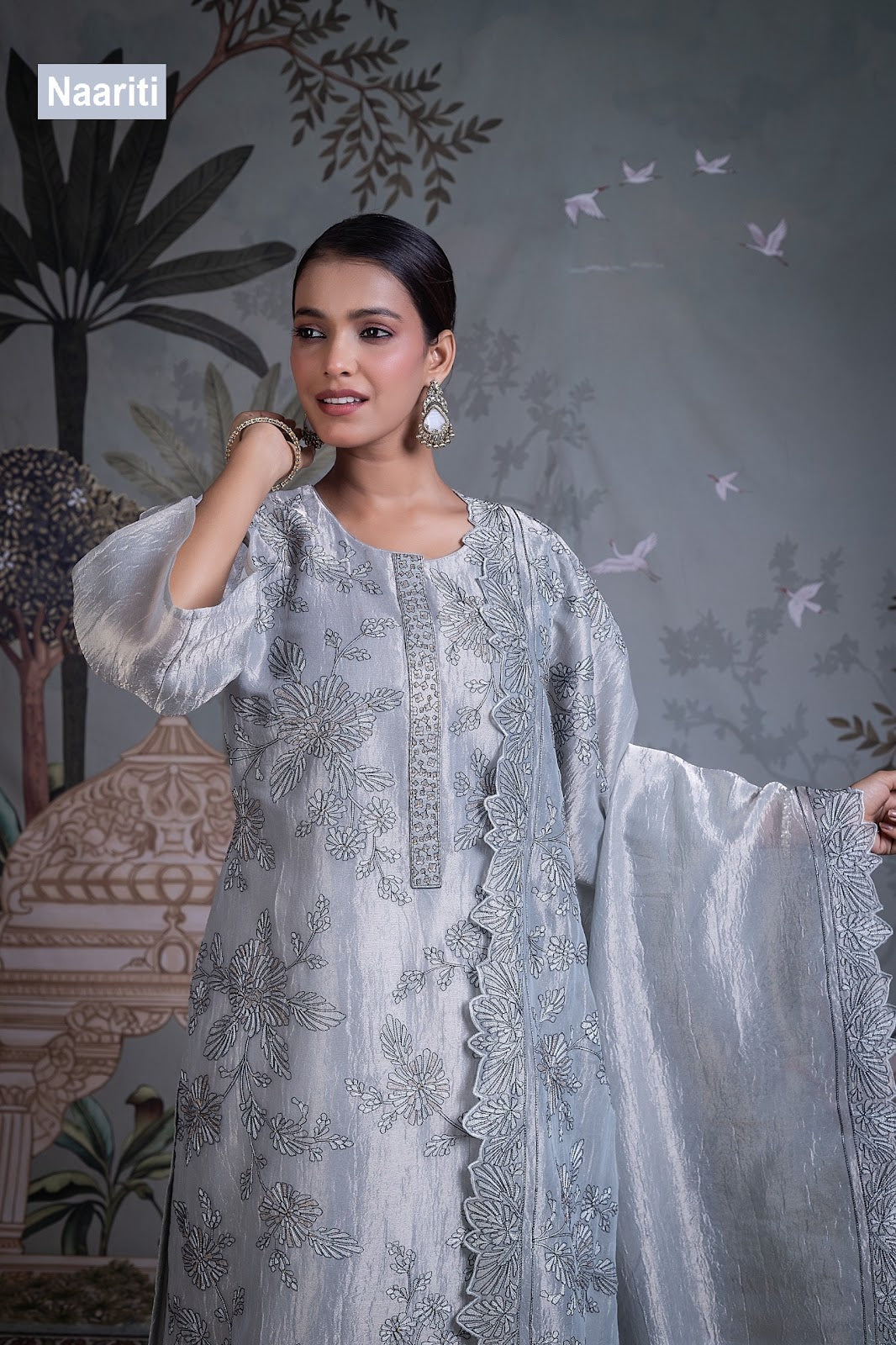 Nishra 2760 Naariti Tissue Silk Pant Style Suits Supplier Gujarat