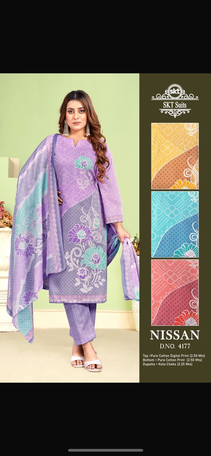Nissan 4177 Skt Cotton Pant Style Suits Wholesale