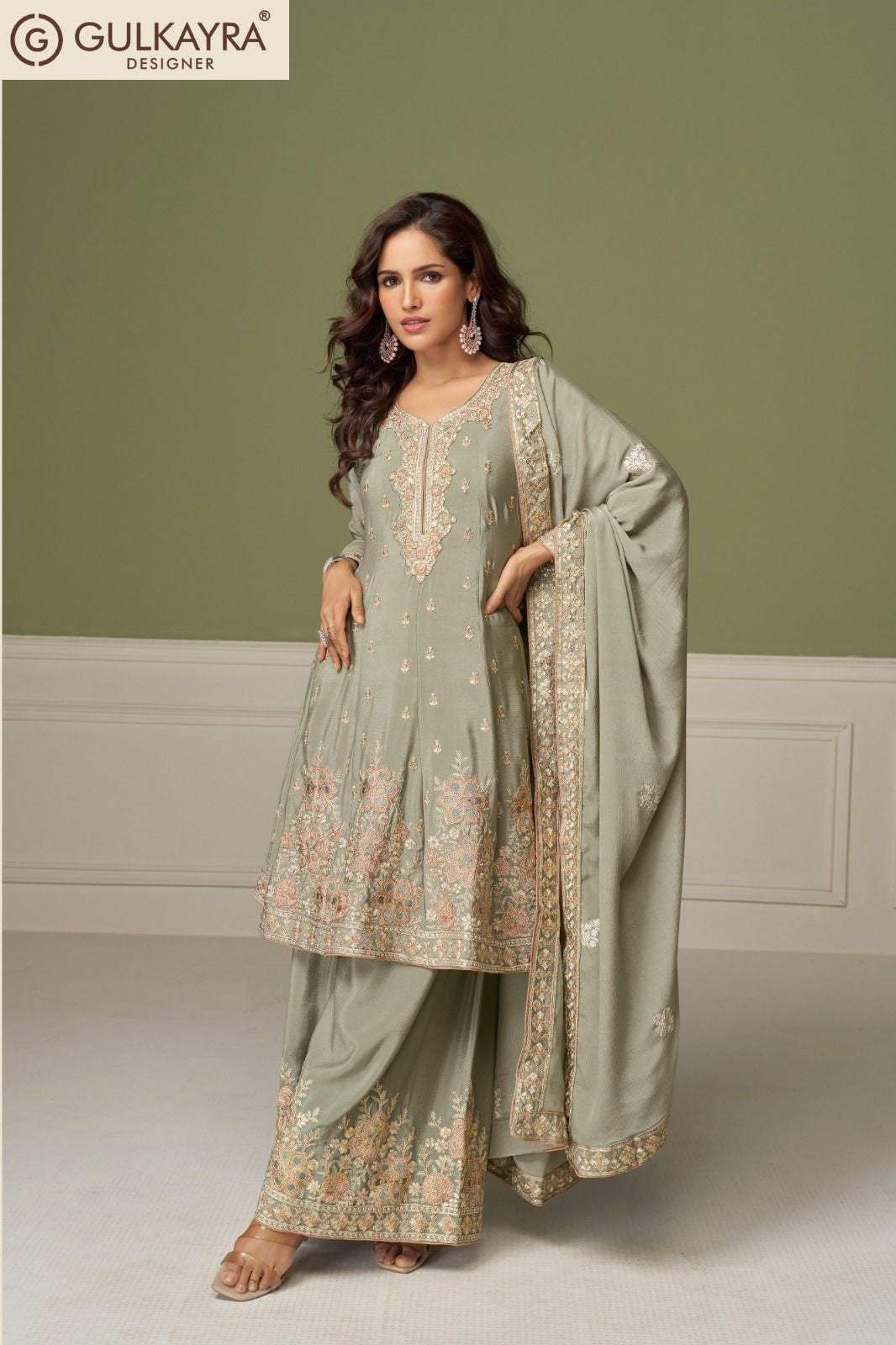 Nitya Gulkayra Designer Chinon Readymade Suits Manufacturer Gujarat