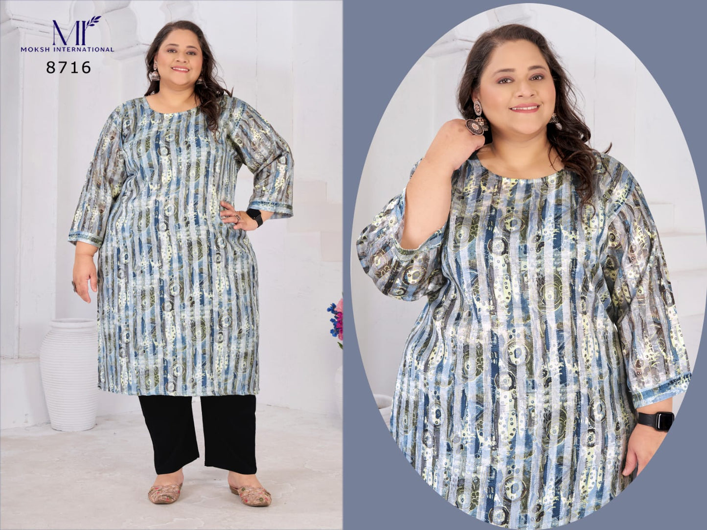 Nitya Vol 1 Moksh Rayon Plus Size Kurtis Manufacturer India