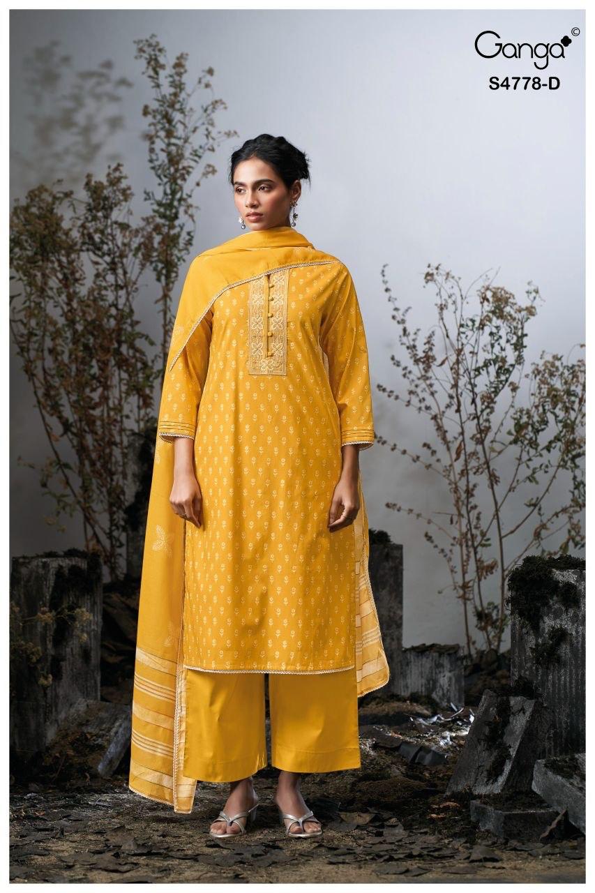 Niyana S4778 Ganga Cotton Pant Style Suits Supplier Gujarat
