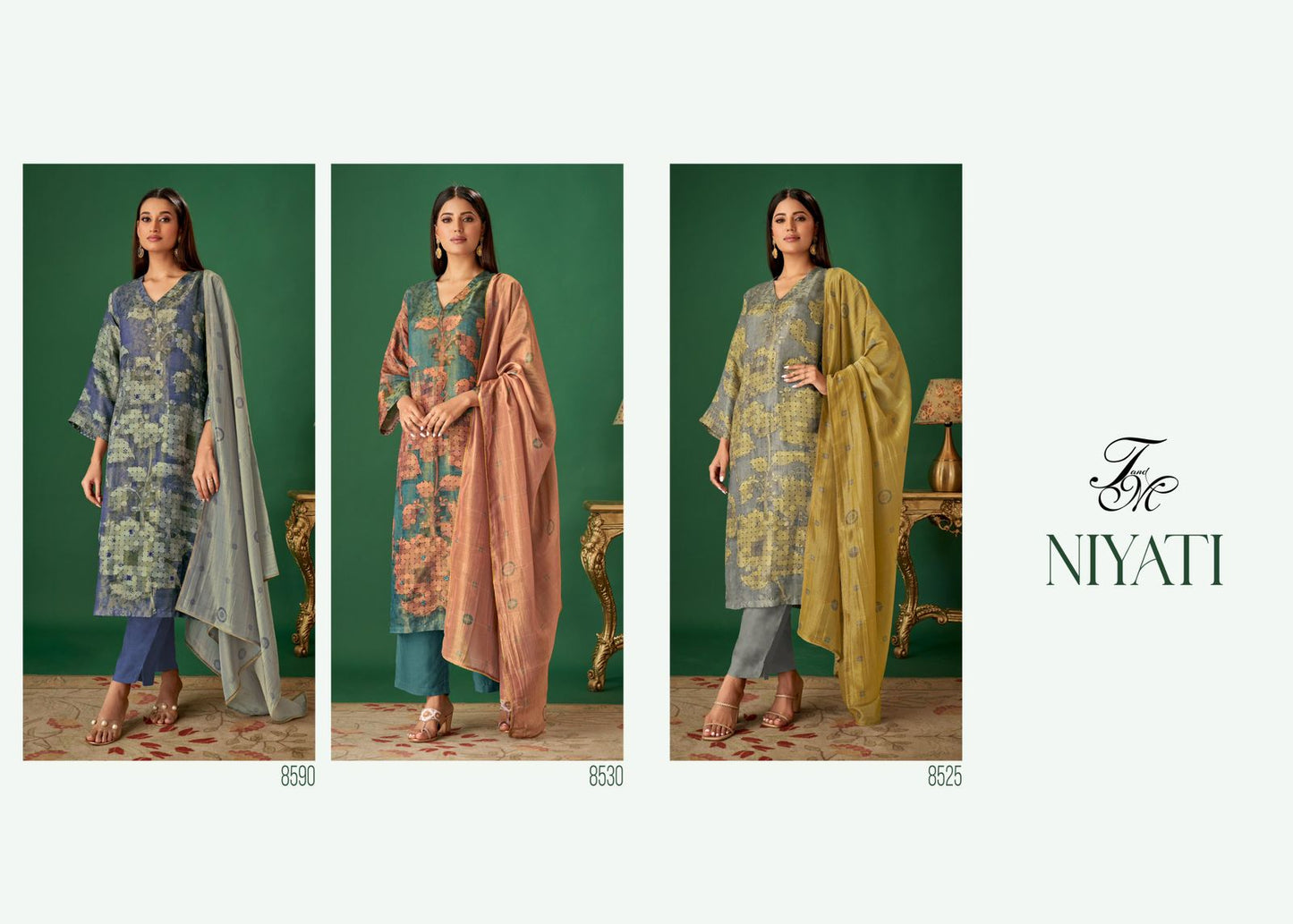 Niyati Tm Simmer Pant Style Suits Supplier Gujarat