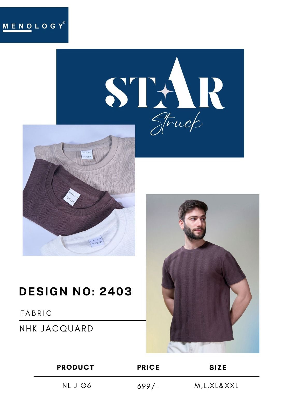 Nl J G6 Dno 2403 Menology Jacquard Mens Tshirts Wholesaler India