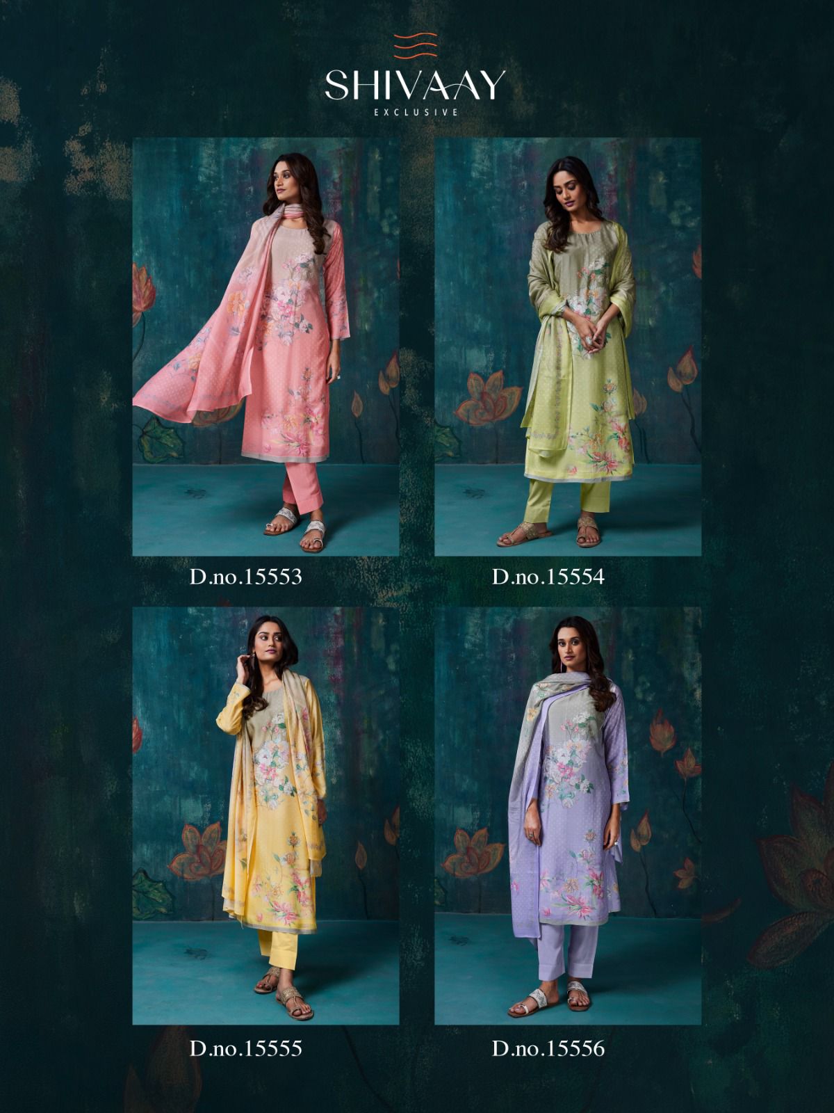 Noha Shivaay Viscose Muslin Pant Style Suits Supplier Ahmedabad