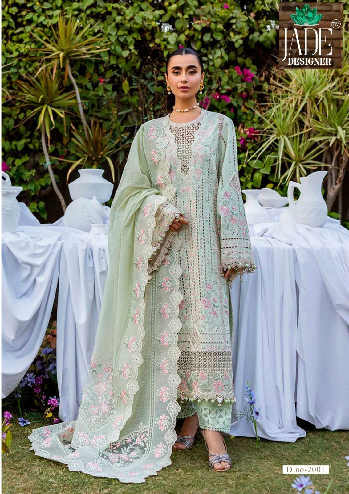 Noor Ahmed Vol 2 Exculsive Heavy Lawn Series Jade Designer Cotton Karachi Salwar Suits Exporter Ahmedabad