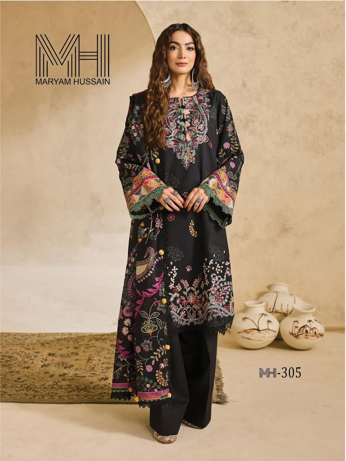 Noor E Kainat Vol 3 Maryam Hussain Mix Cotton Karachi Salwar Suits Exporter Ahmedabad