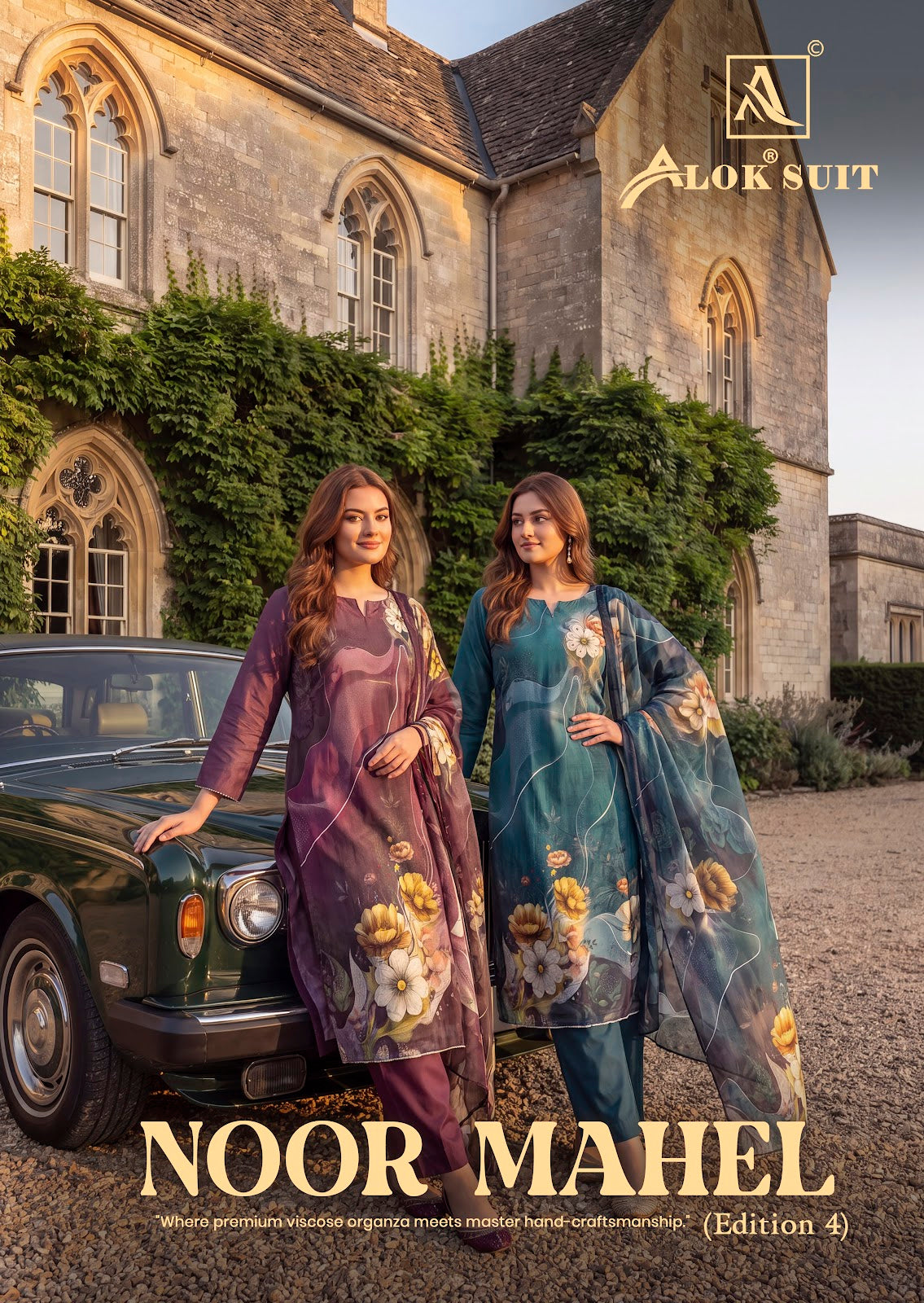 Noor Mahel Edition 4 Alok Viscose Karachi Salwar Suits Supplier India