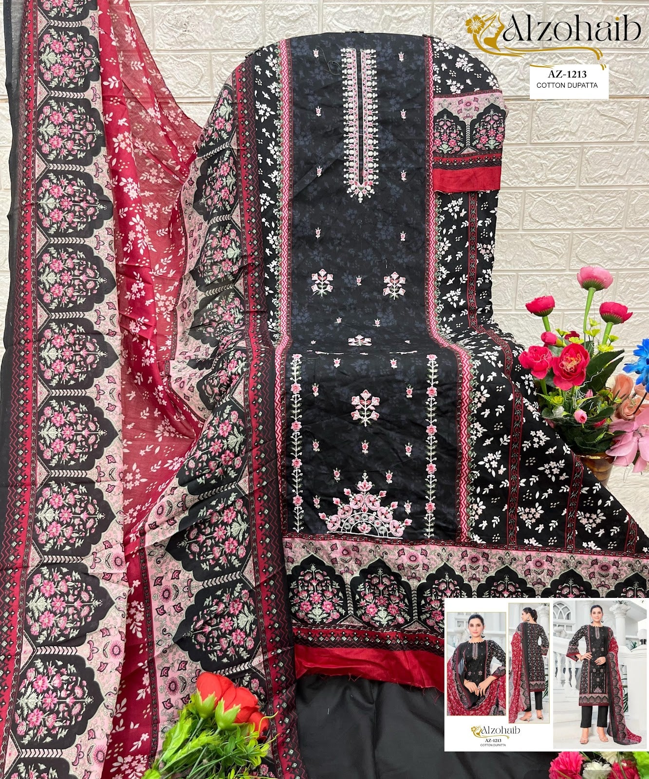 Noor Vol 1 1212-1215 Al Zohaib Pure Cotton Pakistani Salwar Suits Wholesale Price