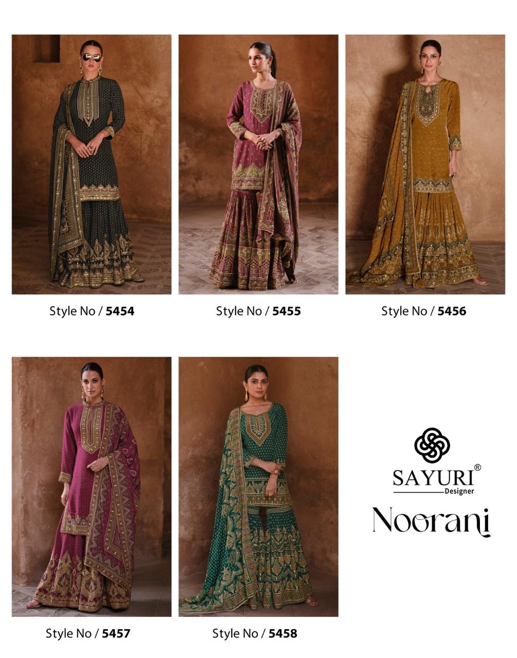Noorani Sayuri Crepe Silk Readymade Sharara Suits Exporter India