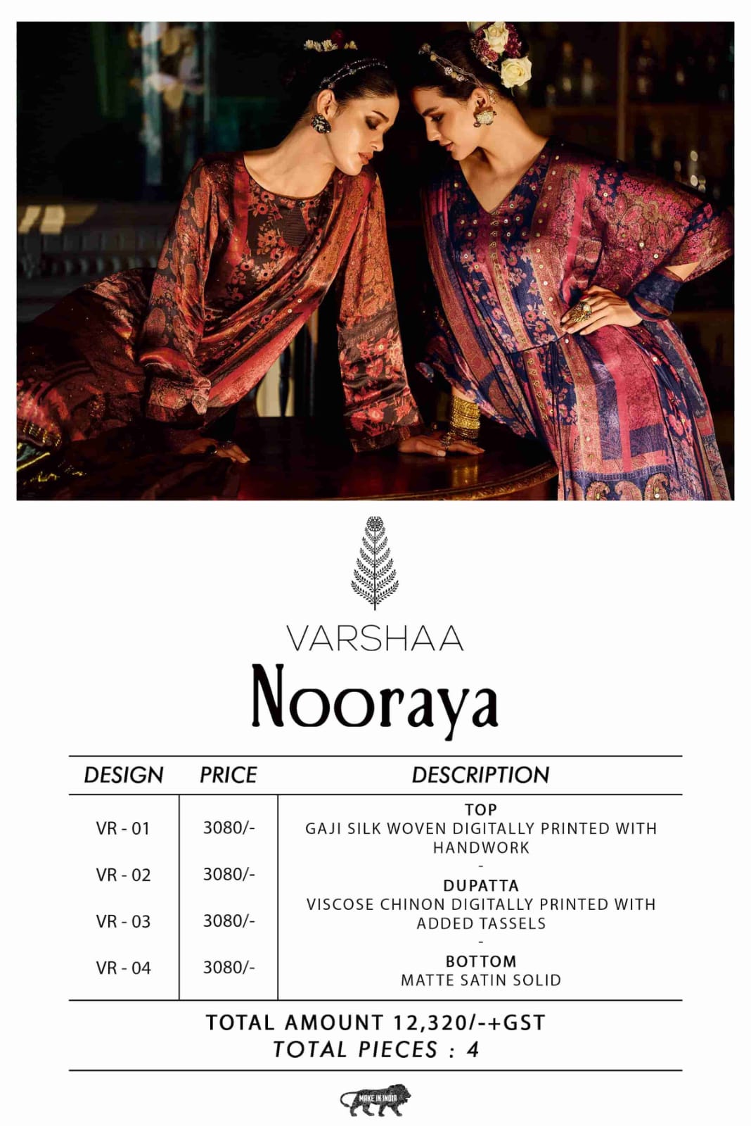 Nooraya Varshaa Gaji Silk Pant Style Suits Wholesaler India