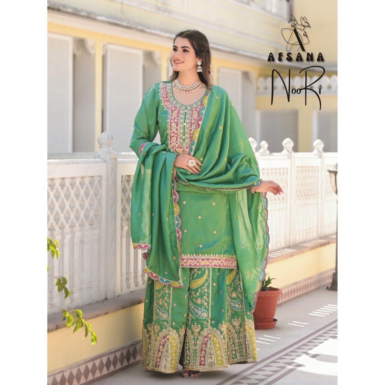 Noori New Colours Afsana Vichitra Readymade Plazzo Style Suits Wholesaler India