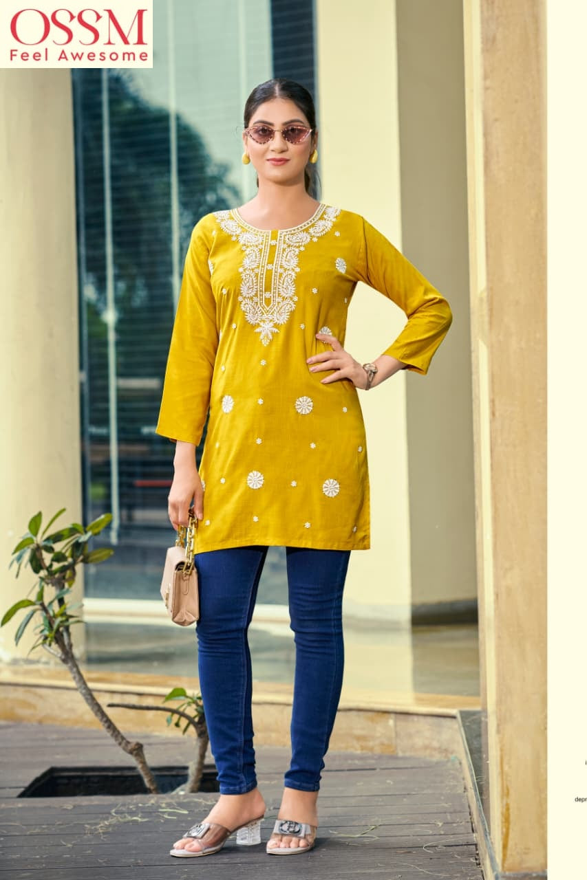 Nora Vol 7 Ossm Rayon 16Kg Short Kurtis Exporter Ahmedabad