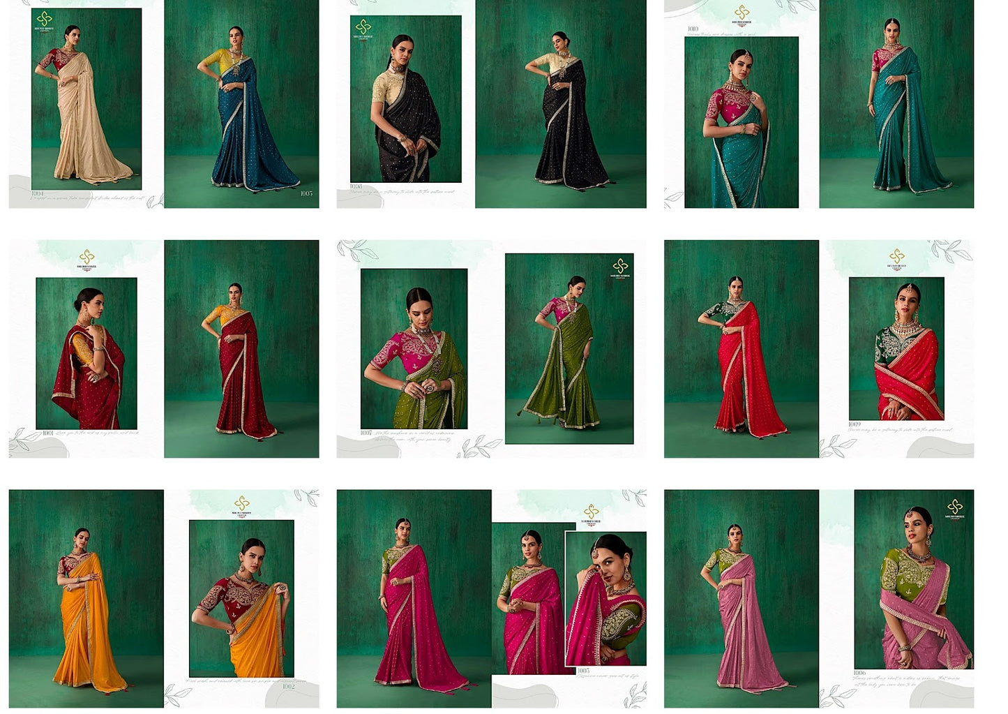 Nurvi Shubh Shree Satin Sarees Supplier Ahmedabad