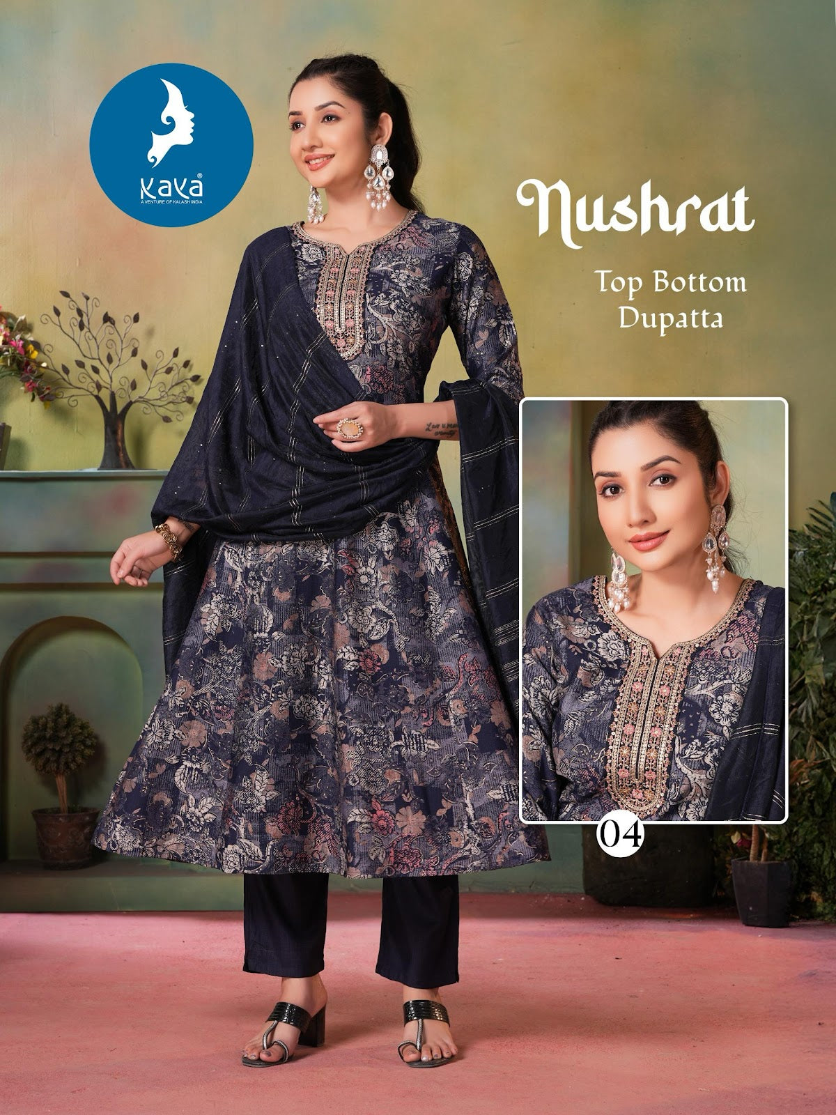 Nushrat Kaya Vertican Readymade Anarkali Suits Wholesaler Gujarat