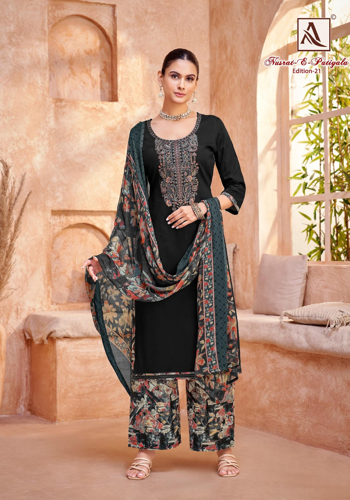 Nusrat E Patiyala Edition 21 Alok Pure Zam Karachi Salwar Suits Wholesaler