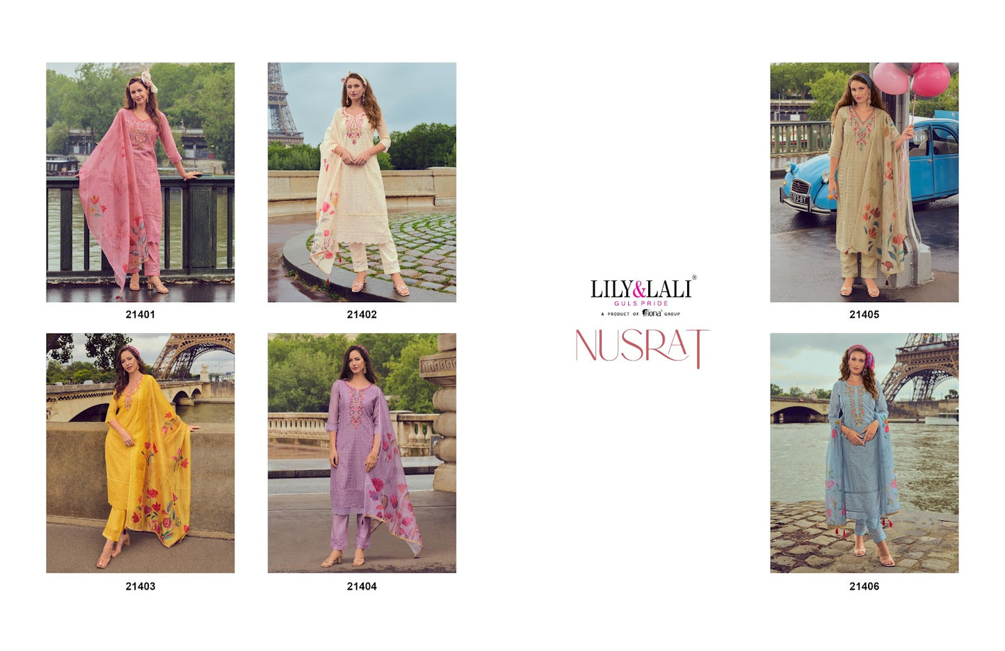 Nusrat Lily Lali Chanderi Schiffli Readymade Pant Style Suits Manufacturer Ahmedabad