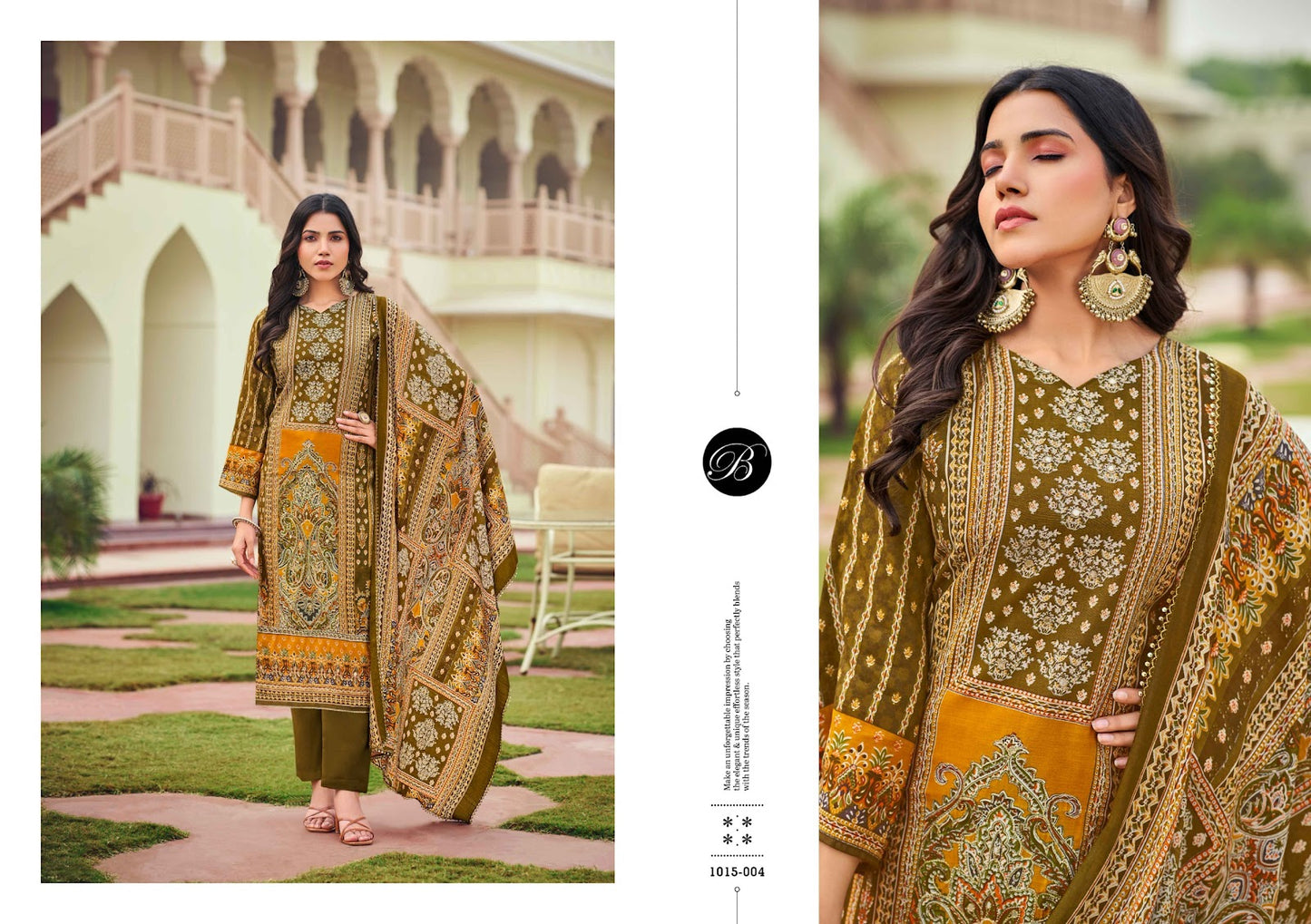 Nusrat Vol 3 Belliza Designer Studio Viscose Muslin Karachi Salwar Suits Wholesaler Gujarat