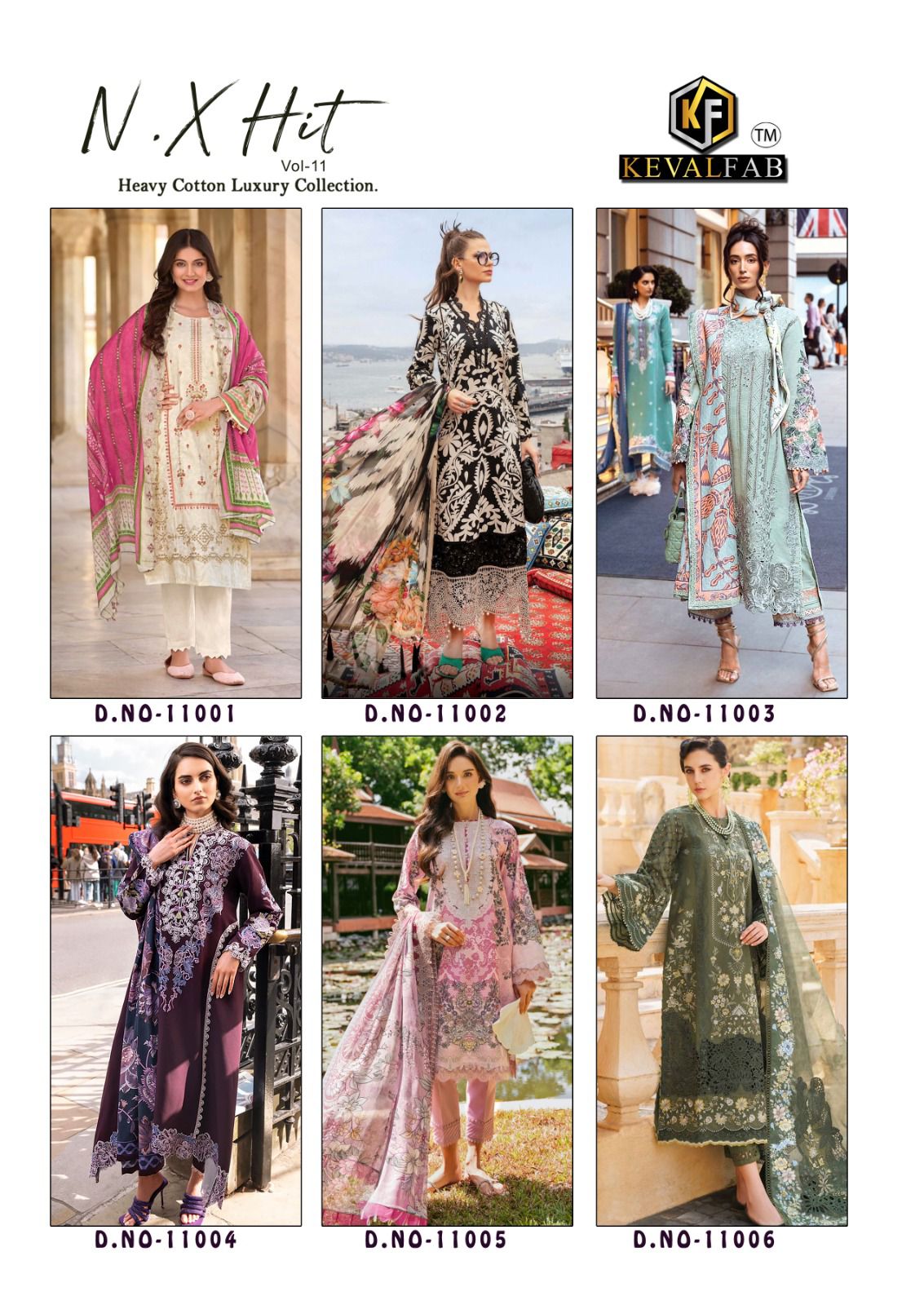 Nx Hit Vol 11 Heavy Cotton Luxury Collection Keval Fab Karachi Salwar Suits Supplier India