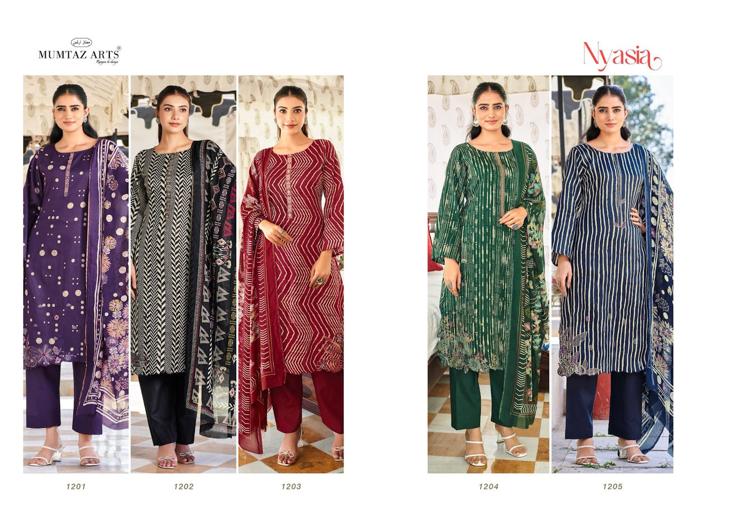 Nyasia Mumtaz Arts Pure Jam Karachi Salwar Suits Manufacturer Gujarat