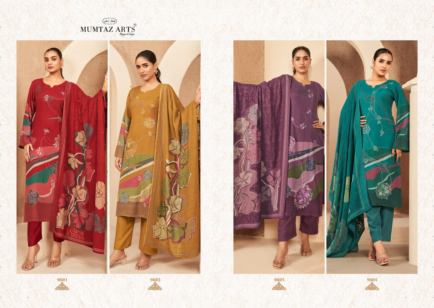 Nyasia Mumtaz Arts Viscose Pashmina Suits Exporter
