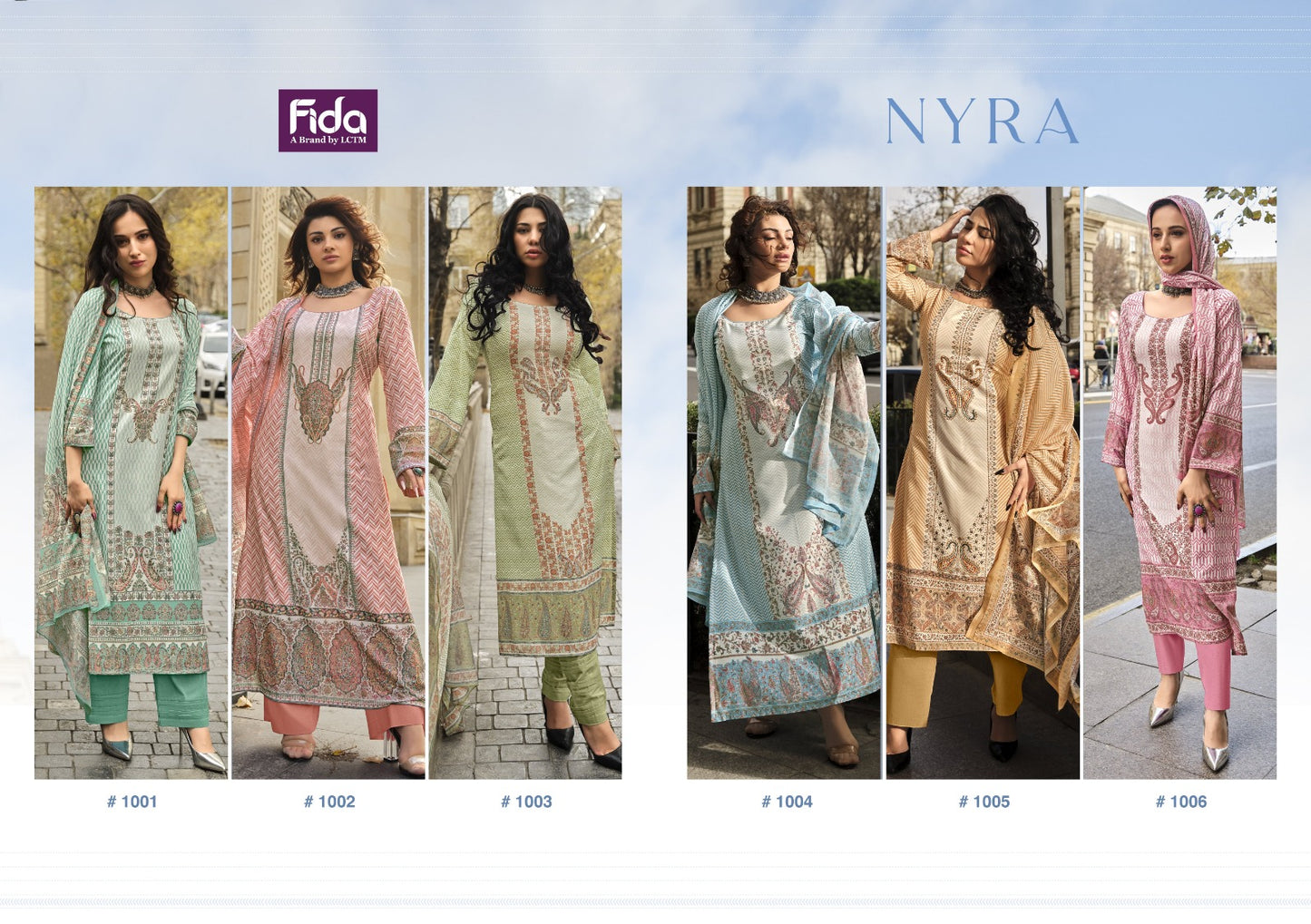 न्यारा फ़िडा वोइल पैंट स्टाइल सूट