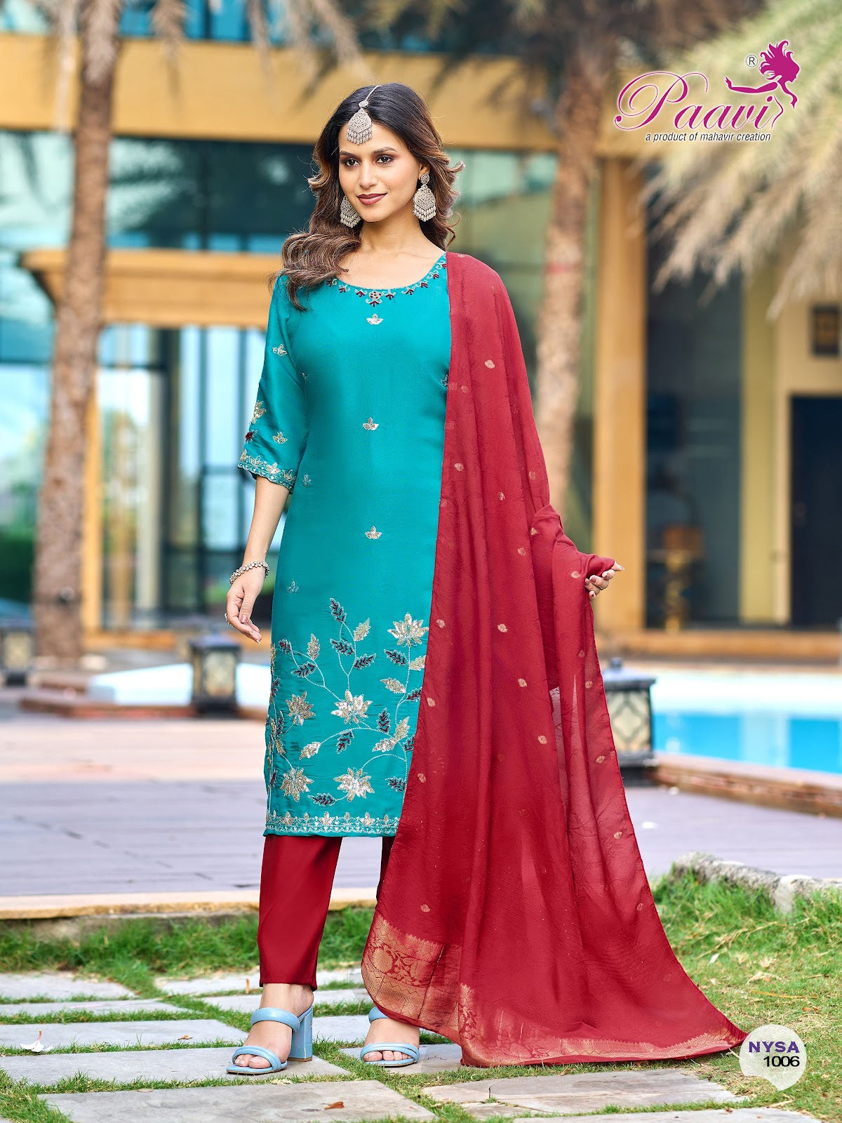 Nysa Paavi Roman Readymade Pant Style Suits Manufacturer India