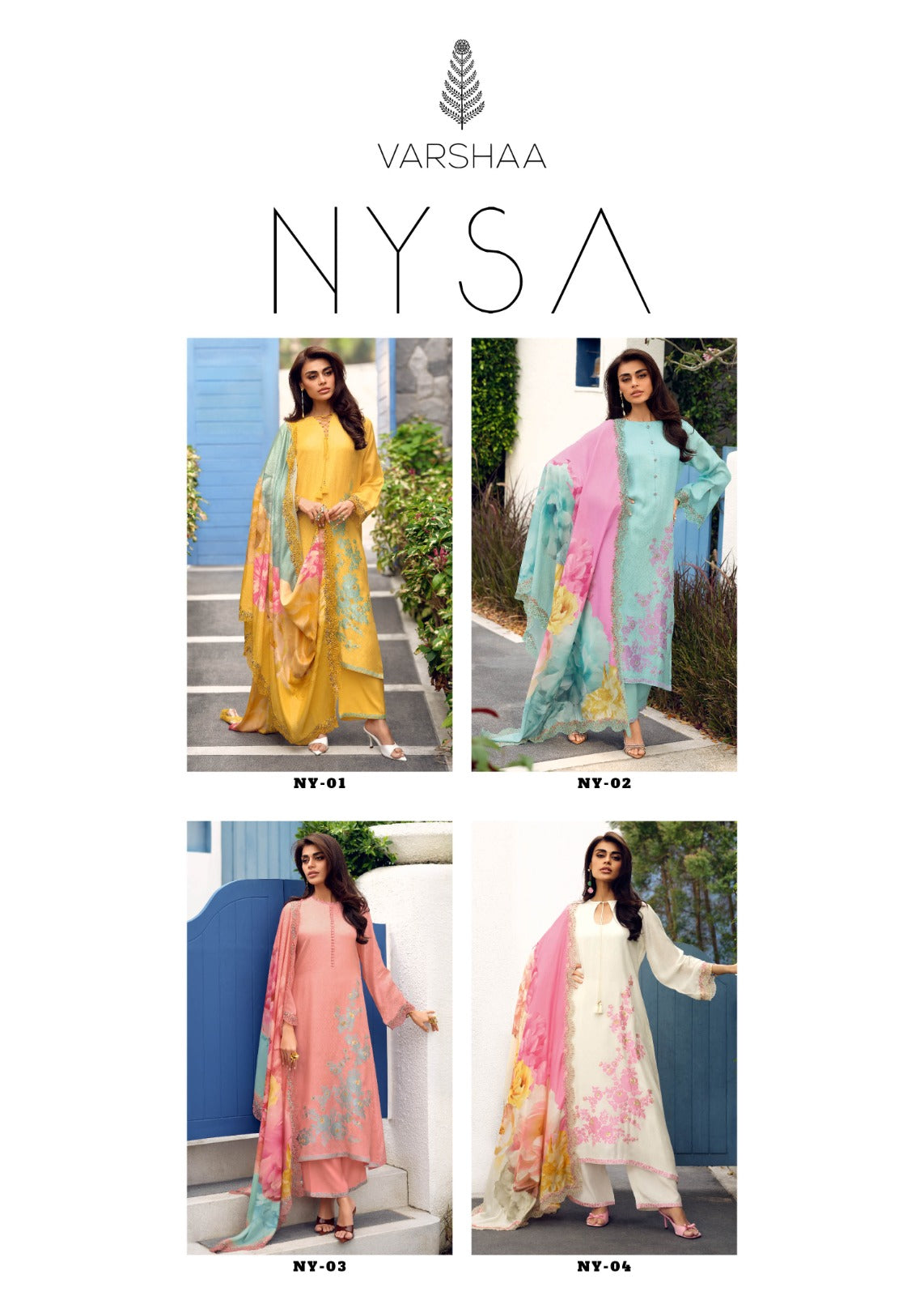 Nysa Varshaa Premium Viscose Plazzo Style Suits Exporter Gujarat