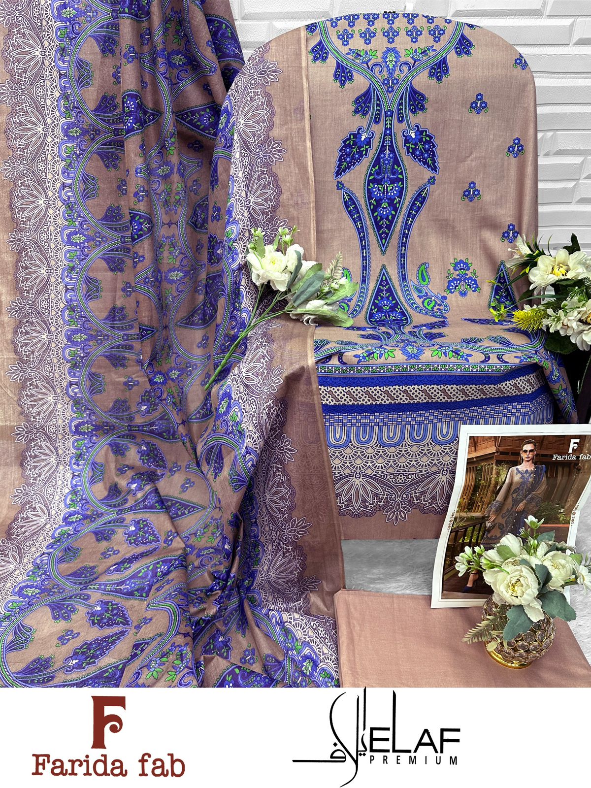 Elaf Premium Farida Fab Lawn Cotton Open Images Karachi Salwar Suits Wholesaler