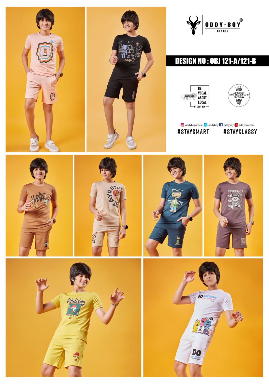 Obj-121-Ab Oddy Boy Canvas Boys Co Ord Set Manufacturer Ahmedabad