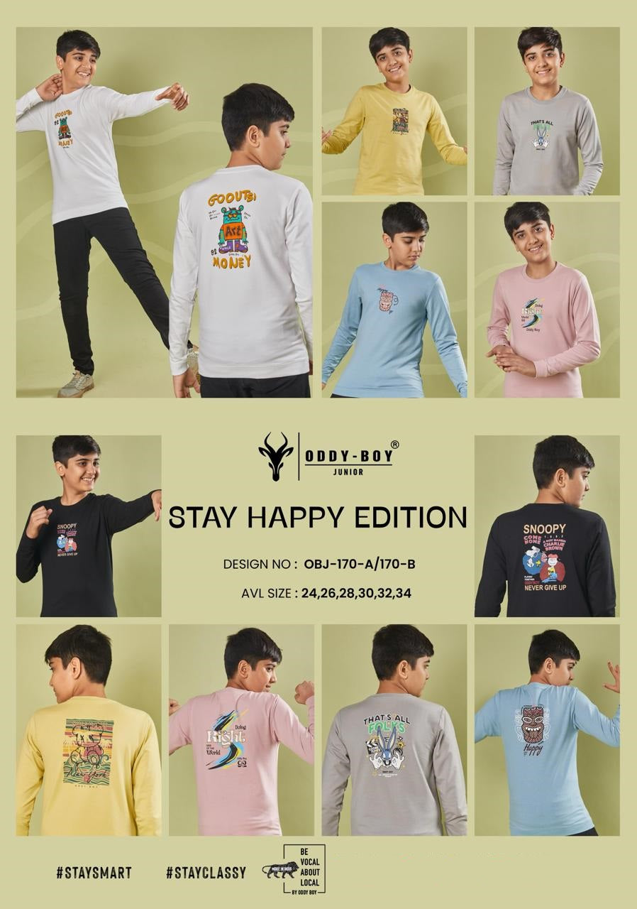 Obj 170 Ab Oddy Boy Lycra Looper Boys Tshirt Exporter Ahmedabad