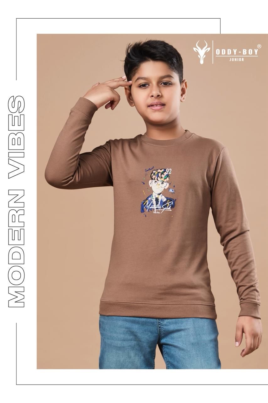 Obj 243 Ab Oddy Boy Cotton Looper Boys Tshirt Wholesale