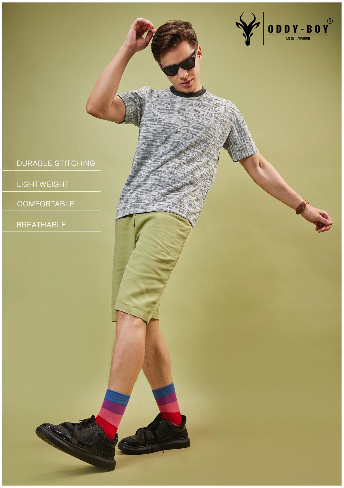 Obm 579 Hhs 19-21 Oddy Boy Jacquard Mens Tshirts Supplier Gujarat