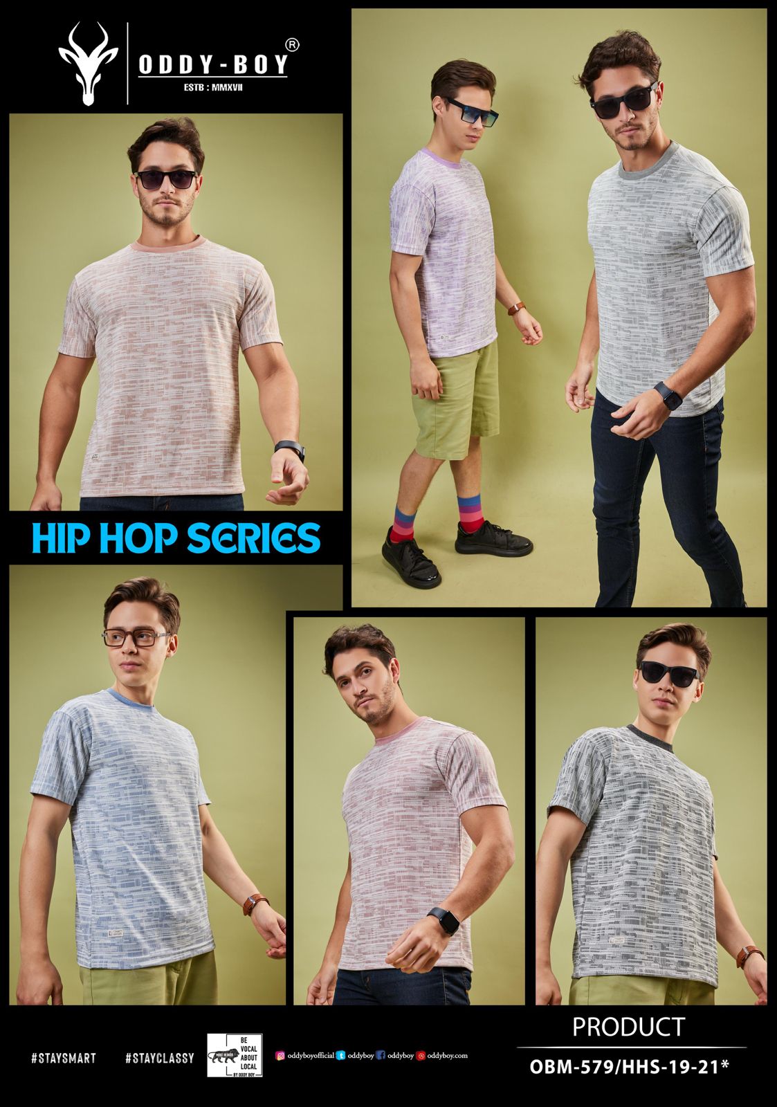Obm 579 Hhs 19-21 Oddy Boy Jacquard Mens Tshirts Supplier Gujarat