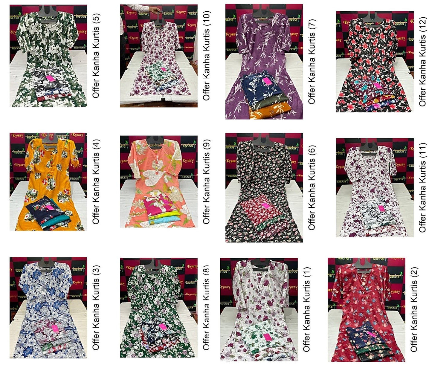 Offer Kanha Wrinkle Kurtis Supplier