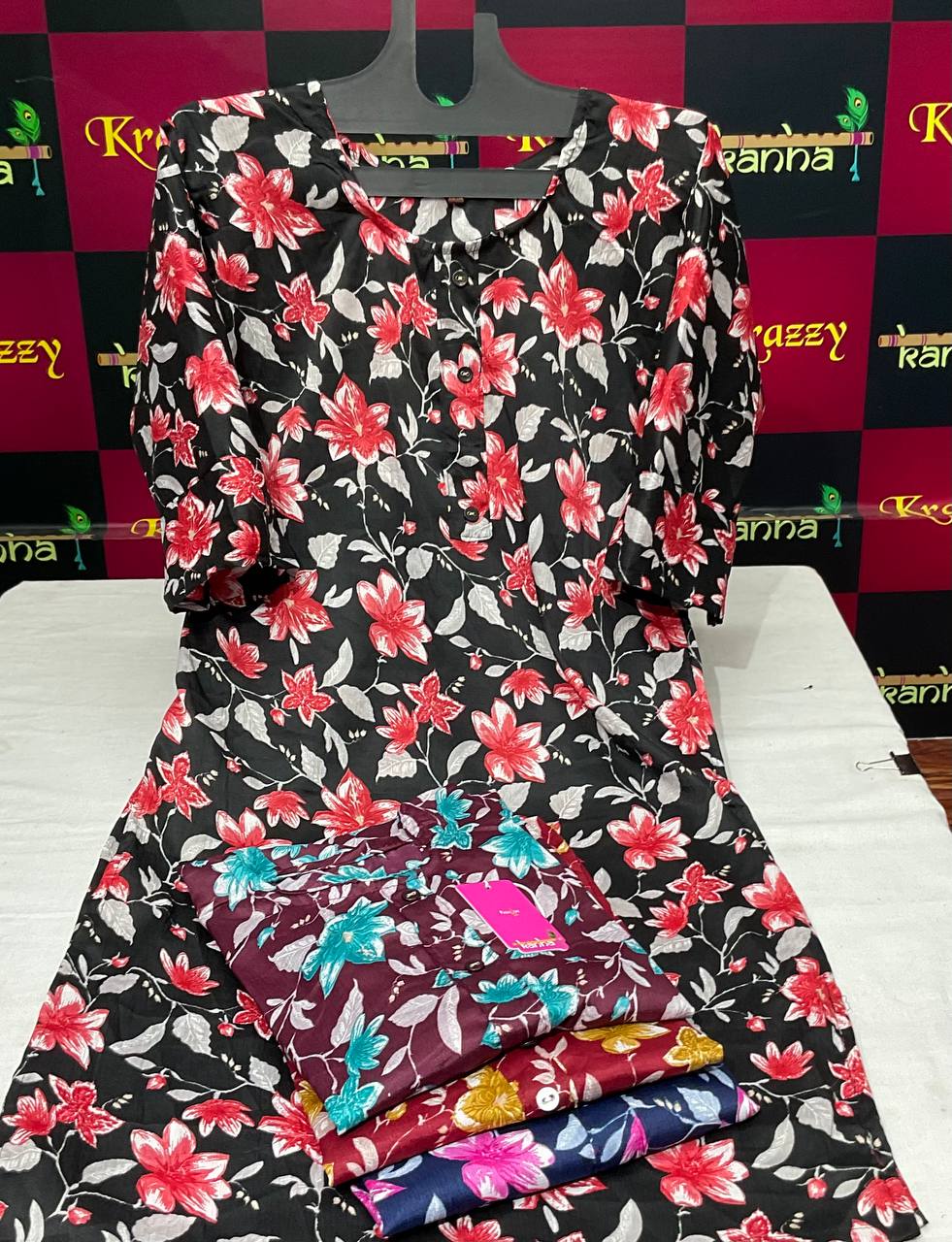 Offer Kanha Wrinkle Kurtis Supplier