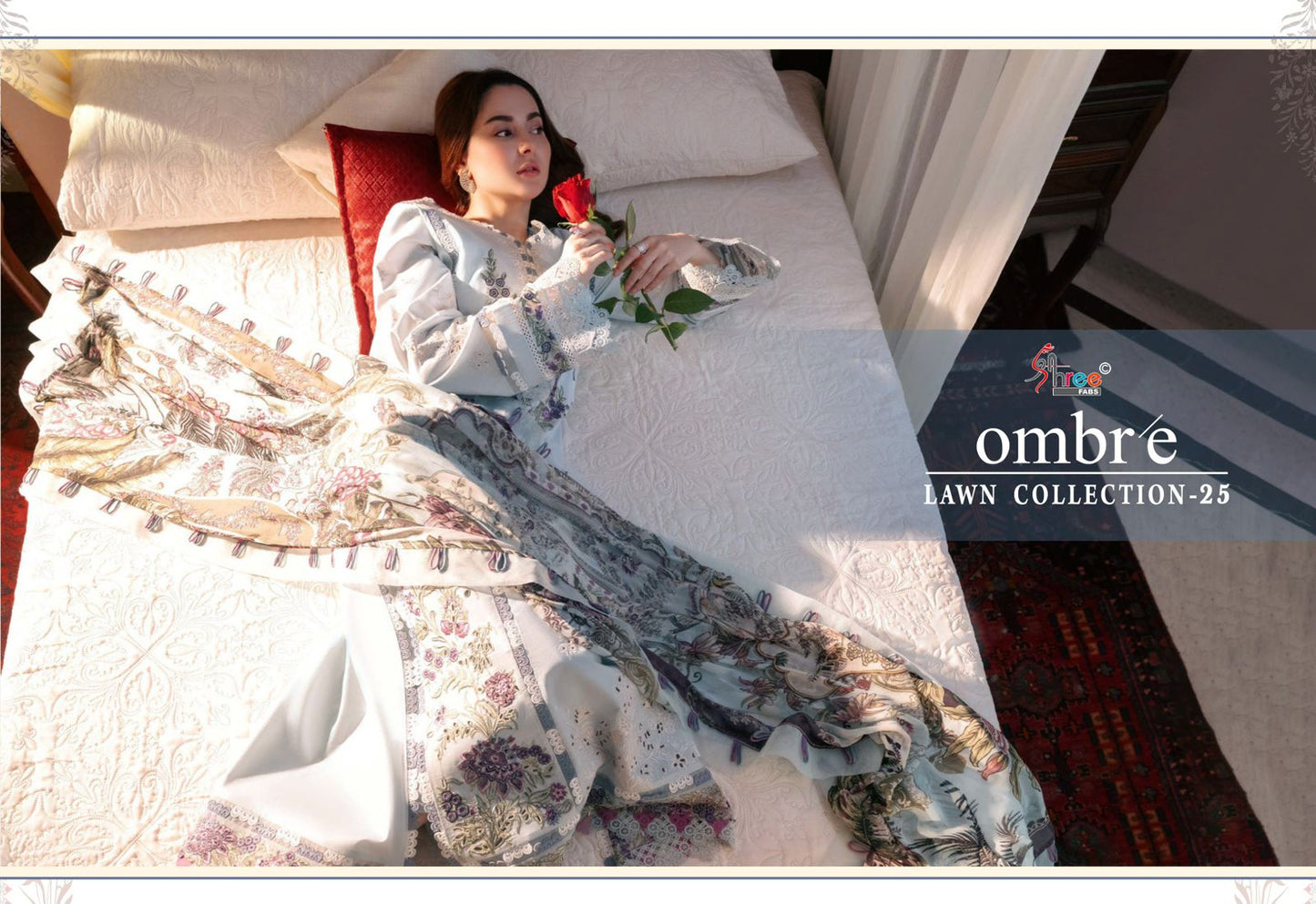 Ombre Lawn Collection 25 Shree Fabs Cotton Pakistani Salwar Suits Wholesale Price