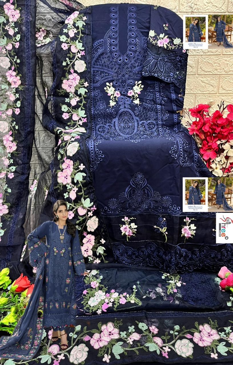 Ombre Premium Vol 1 Reyon Collection Shree Fabs Viscose Pakistani Salwar Suits Supplier Gujarat