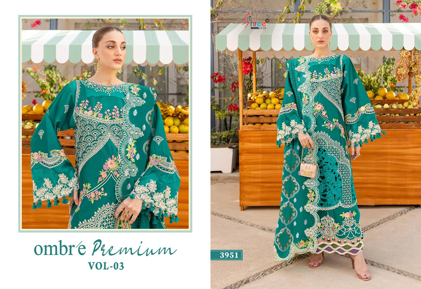 Ombre Premium Vol 3 Shree Fabs Cotton Pakistani Salwar Suits Wholesale