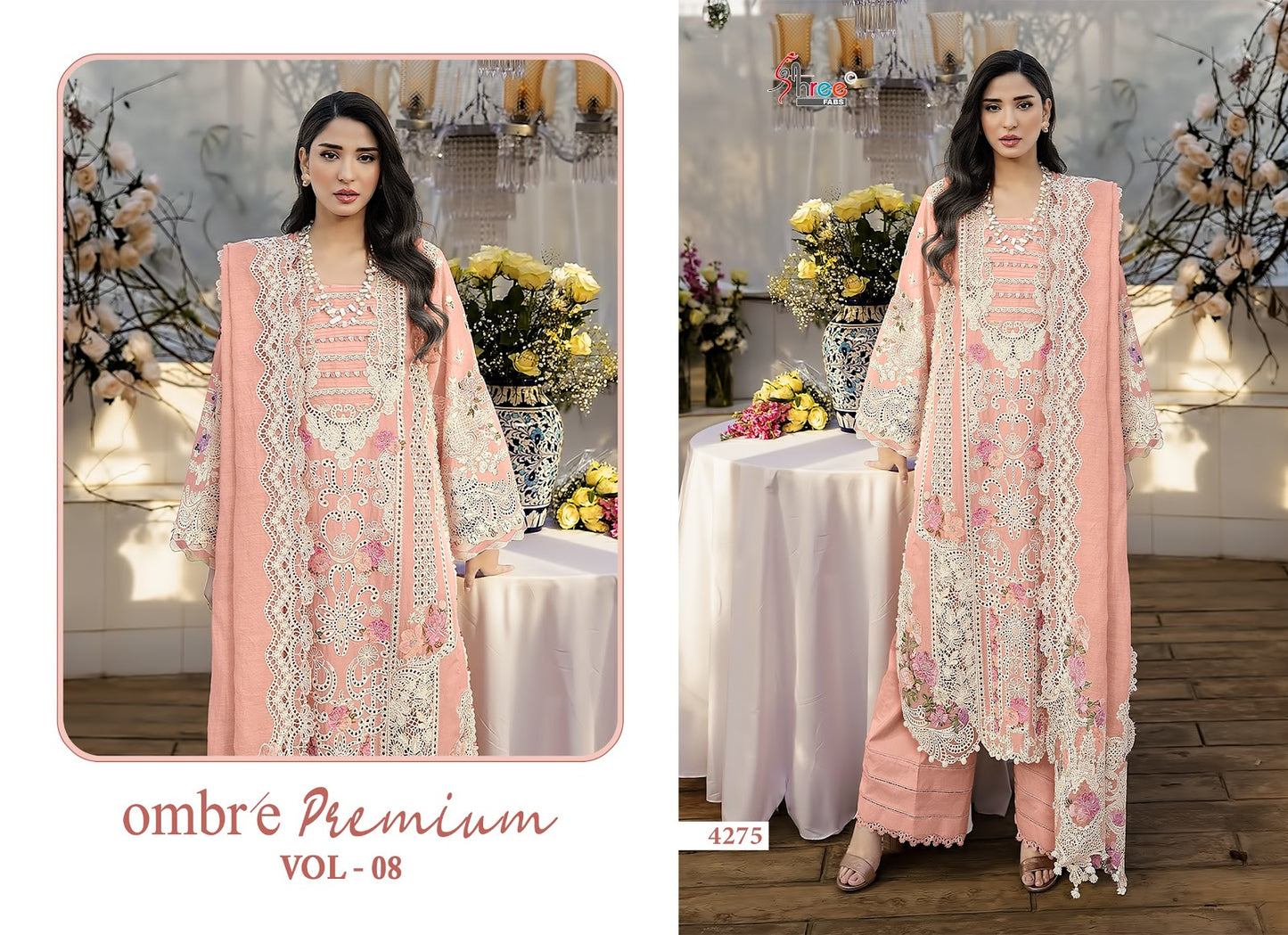 Ombre Premium Vol 8 Shree Fabs Cotton Pakistani Salwar Suits Manufacturer Gujarat