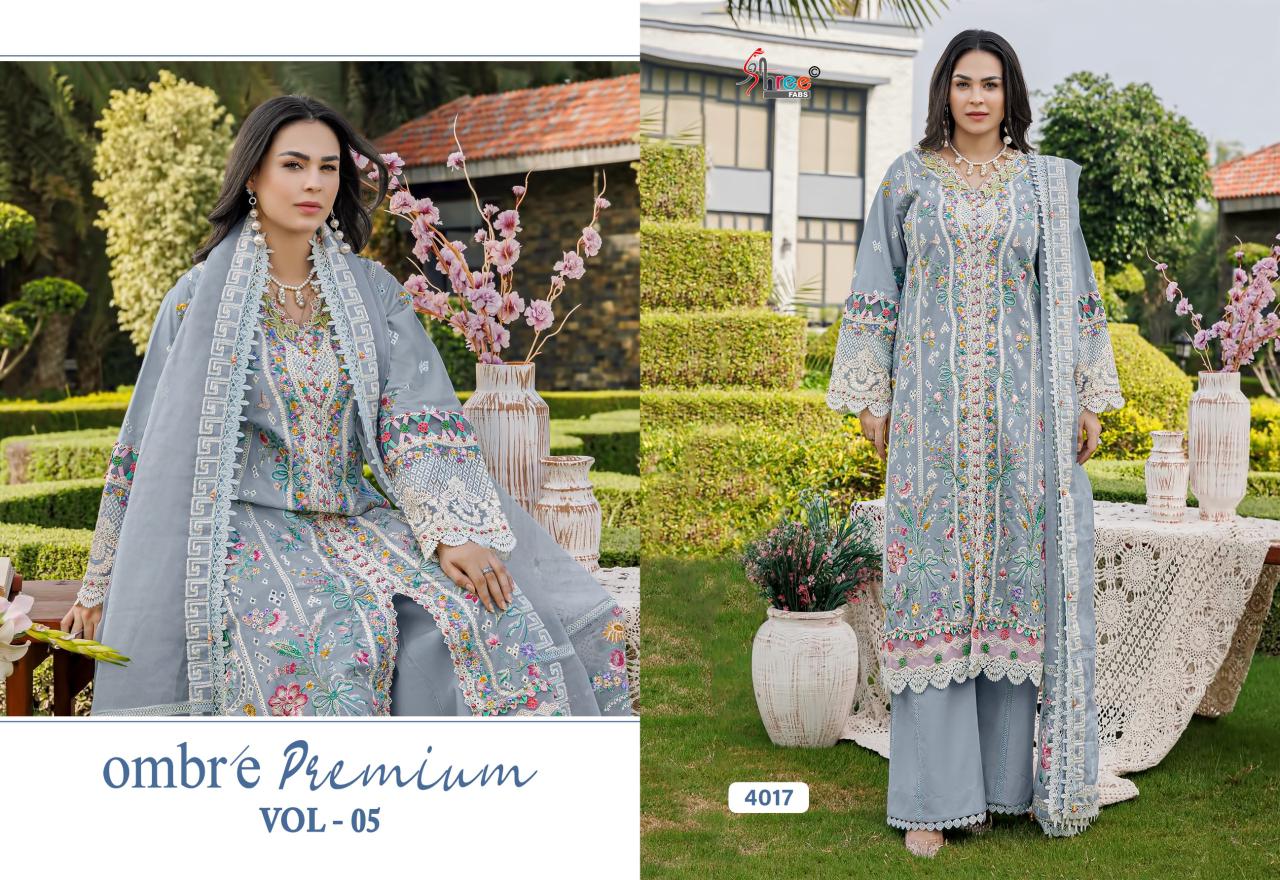 Ombre Vol 5 Premium Shree Fabs Cotton Pakistani Salwar Suits Wholesale Price