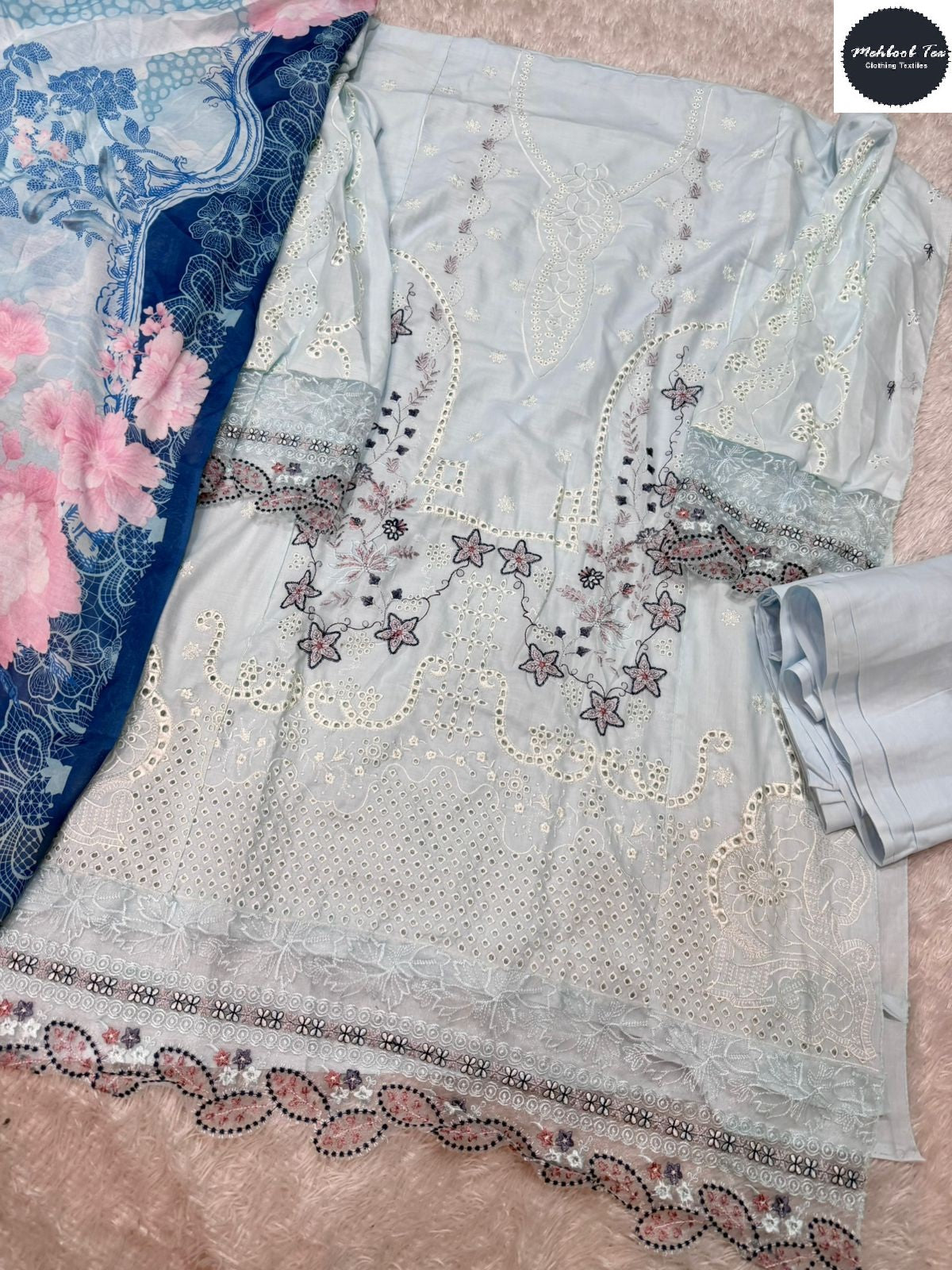 Ombre Vol 7 Mehboob Tex Lawn Cotton Karachi Salwar Suits Exporter Gujarat