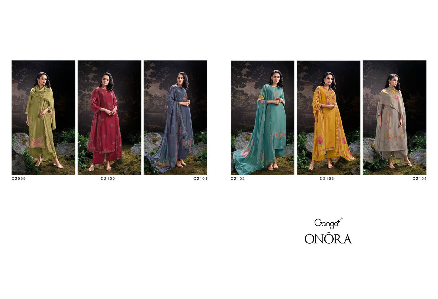Onora Ganga Russian Plazzo Style Suits Exporter