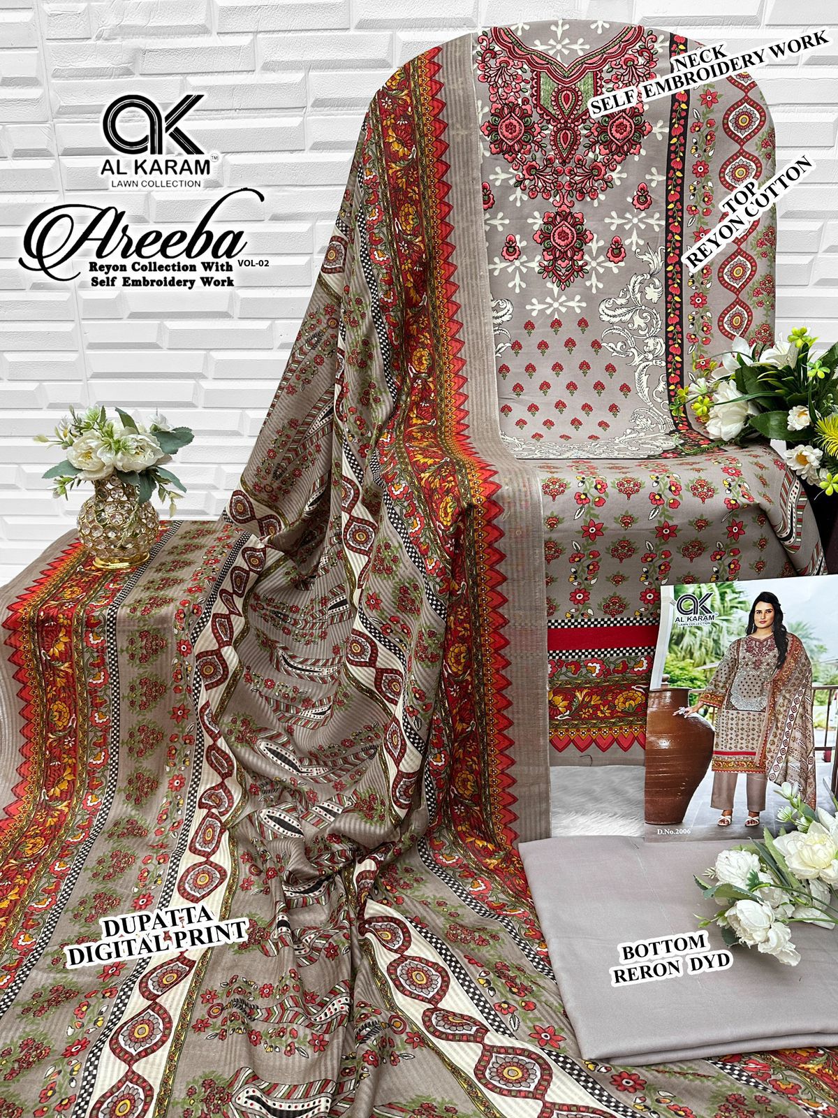 Areeba Vol 2 Al Karam Reyon Open Images Karachi Salwar Suits Exporter India