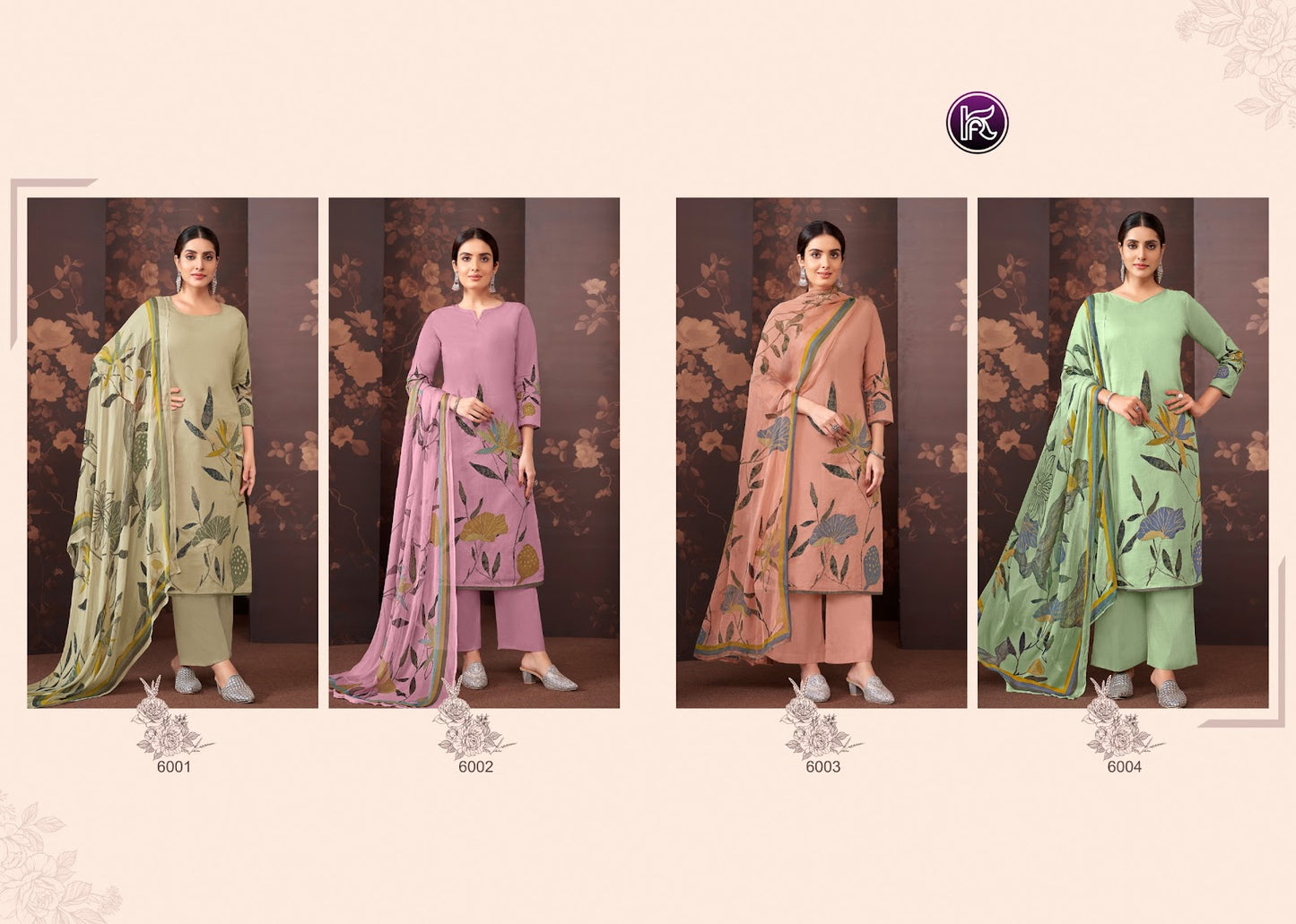 Orange Vol 6 Kala Fashion Lawn Cotton Plazzo Style Suits