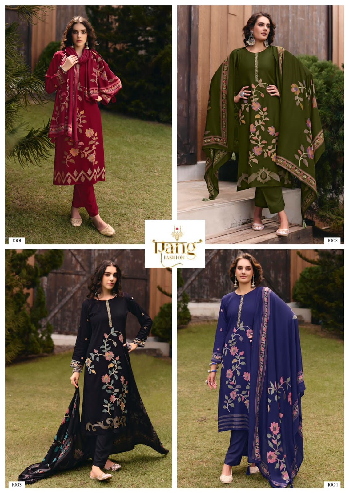 Orchid Rang Fashion Pashmina Suits Wholesale Price